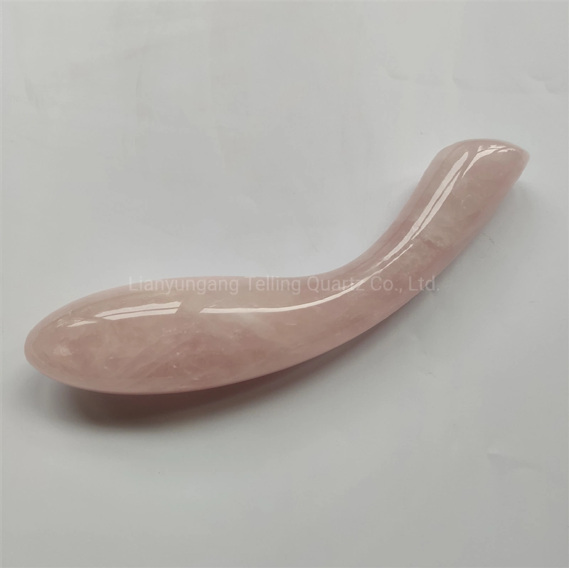 Huge Rose Quartz Crystal Dildo Penis Healing Massage Yoni Wand