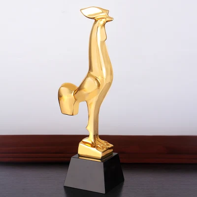 Troféu Resina Animal Galo Artificial Estatueta Souvenir Troféu