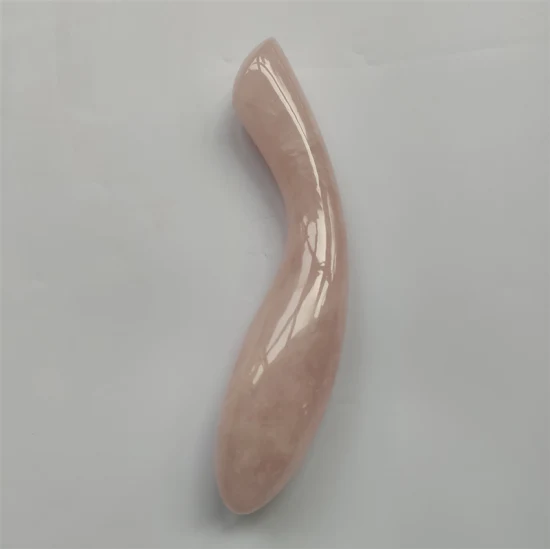 Enorme cristal de quartzo rosa dildo curativo pênis massagem varinha Yoni