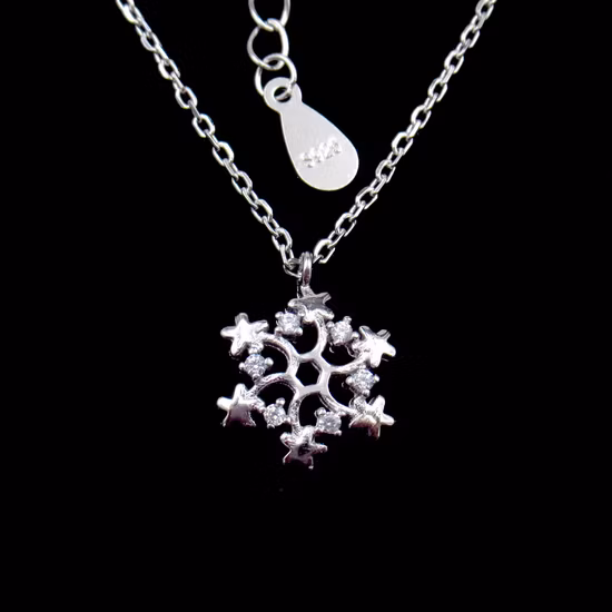 Colar de prata esterlina simples em forma de coração com espelho CZ polido