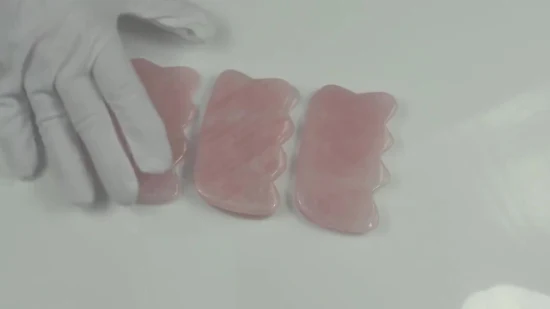 Venda imperdível natural Quartzo Rosa Jade Pedra Tábua Gua Sha