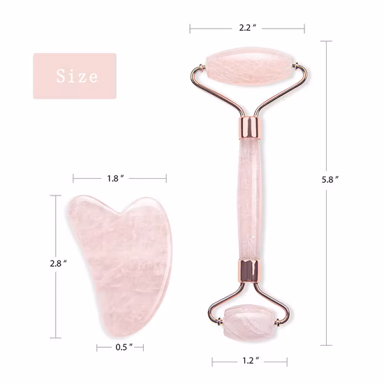 Venda imperdível de fábrica 100% real ametista cristal jade rolo rolo de jade roxo e conjunto gua sha
