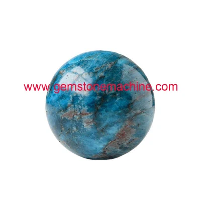 Esfera de apatita azul natural bola de pedra de cura de cristal para decoração